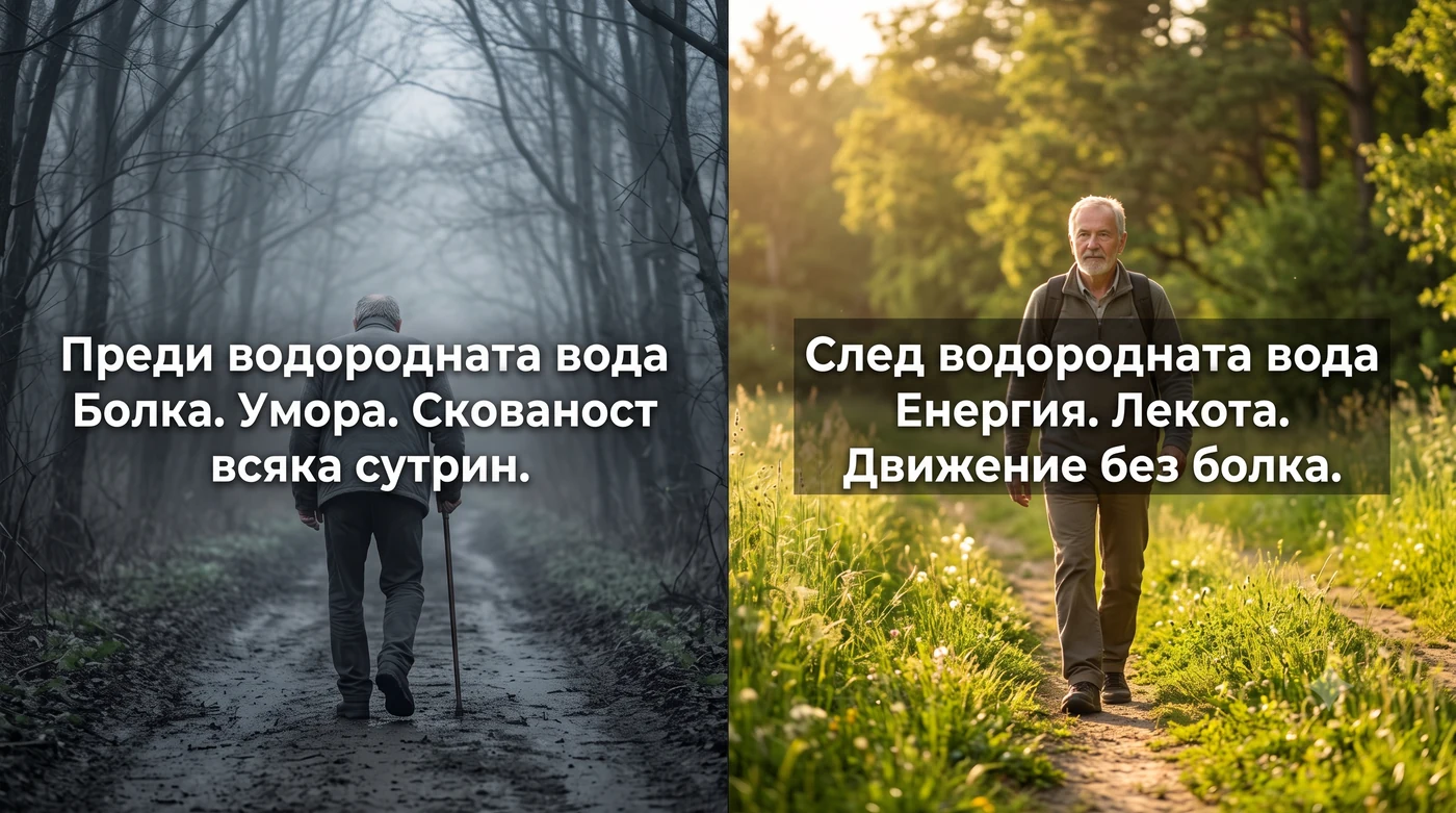 Преди и след водородната вода