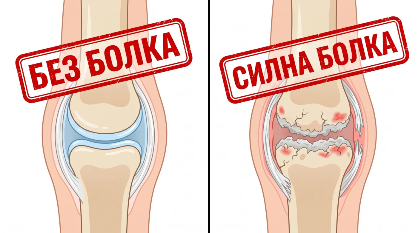 Без болка срещу силна болка в ставата