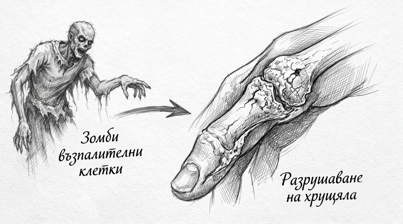 Зомби възпалителни клетки и разрушаване на хрущяла